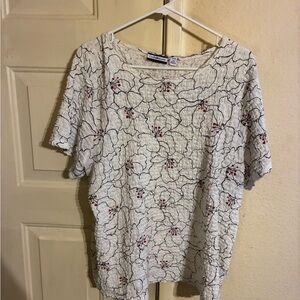 Croft & Barrow White Boxy Short Sleeve T-Shirt